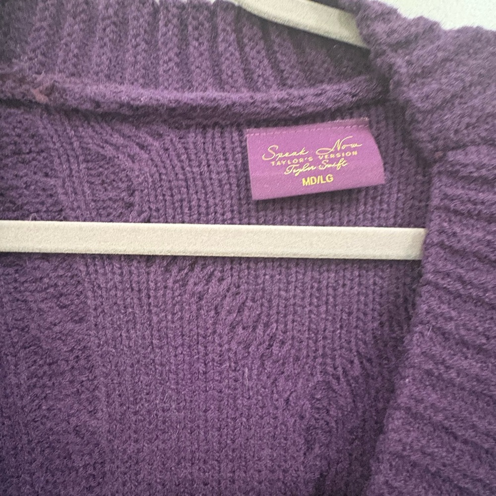 Taylor Swift Speak Now Cable Knit Cardigan M/L - Picture 3 of 5